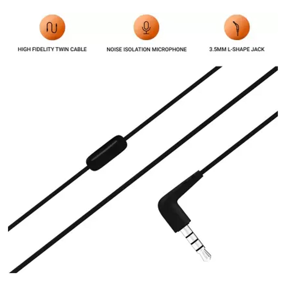 JBL T50HI Wired (Black, In the Ear)