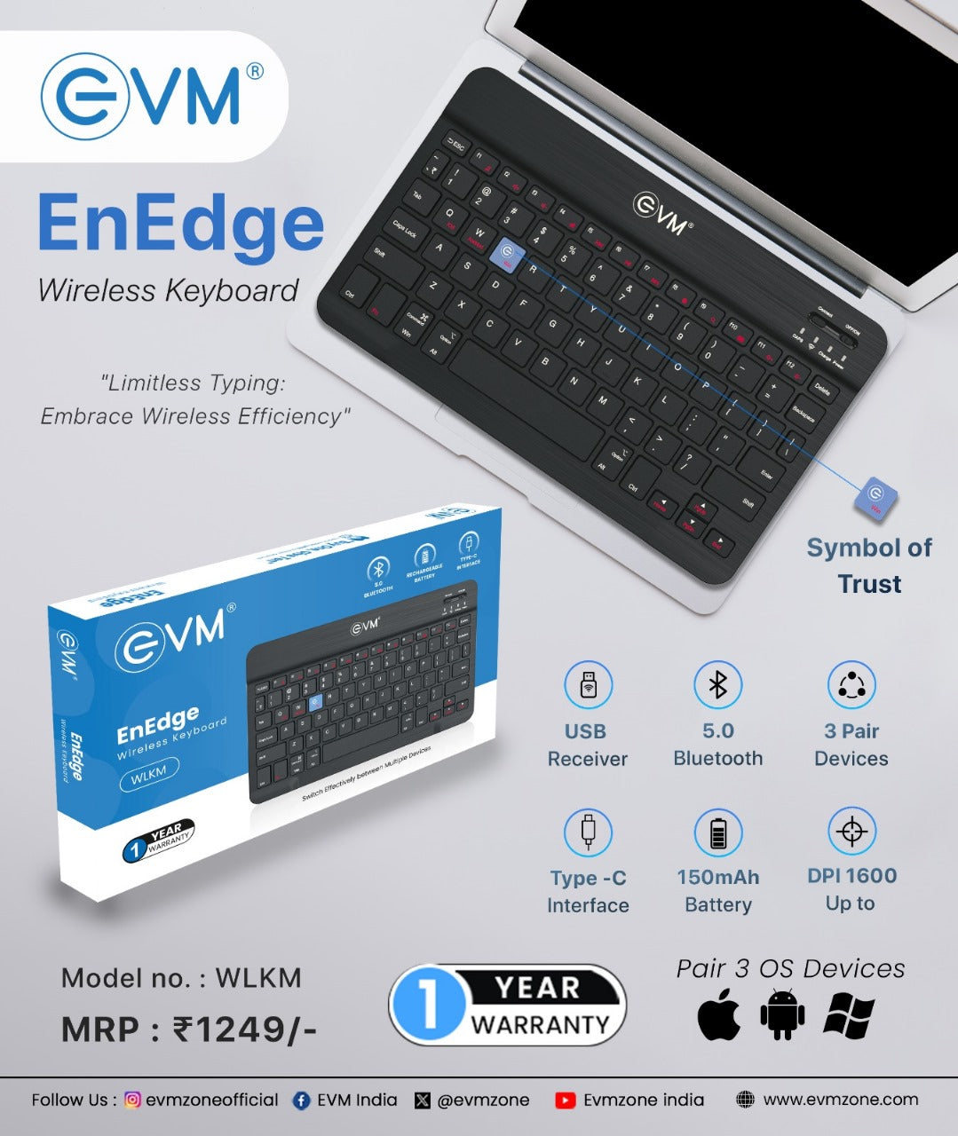 EVM mini Wireless Keyboard