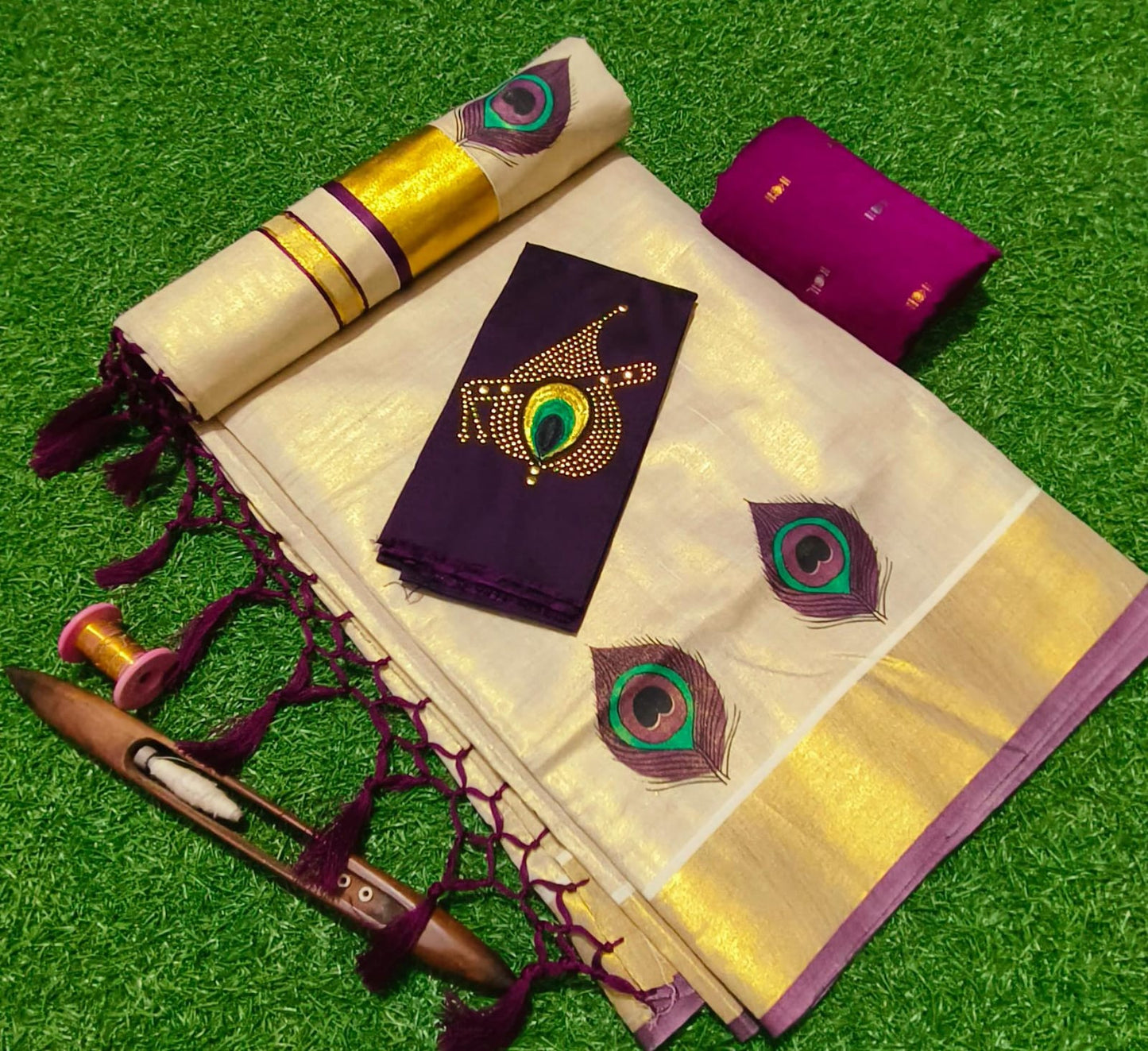 Tissue saree peeli