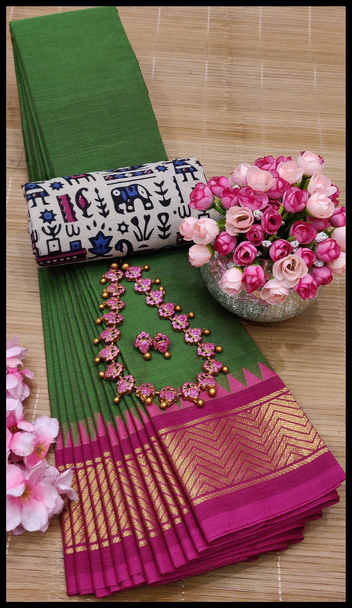 MNN Presents High Quality Chettinad cotton sarees S7