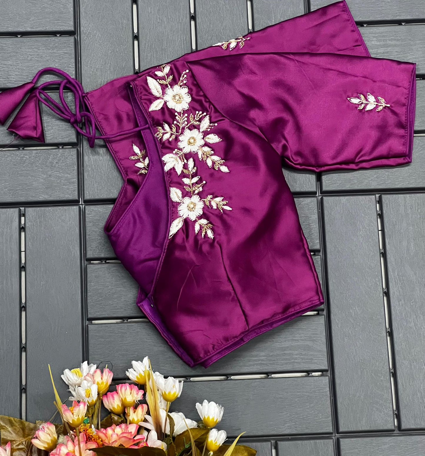 Purely silk handmade work boutique style Blouse B7